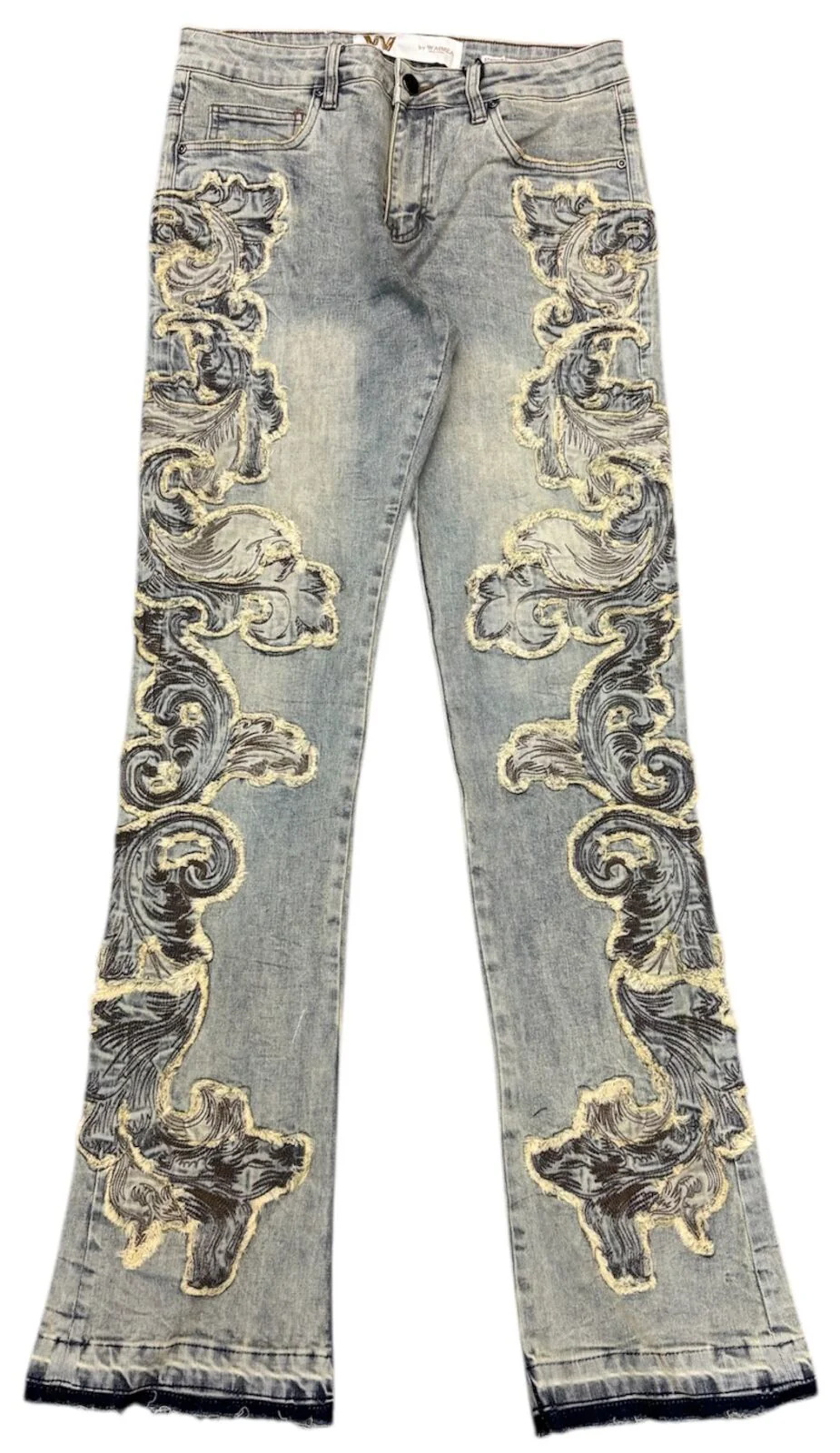 Waimea Men’s Stacked Jeans w/ Raw Baroque Panels - Image 5