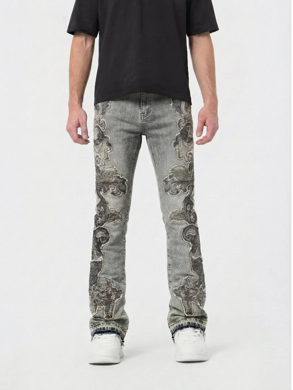 Waimea Men’s Stacked Jeans w/ Raw Baroque Panels - Image 6