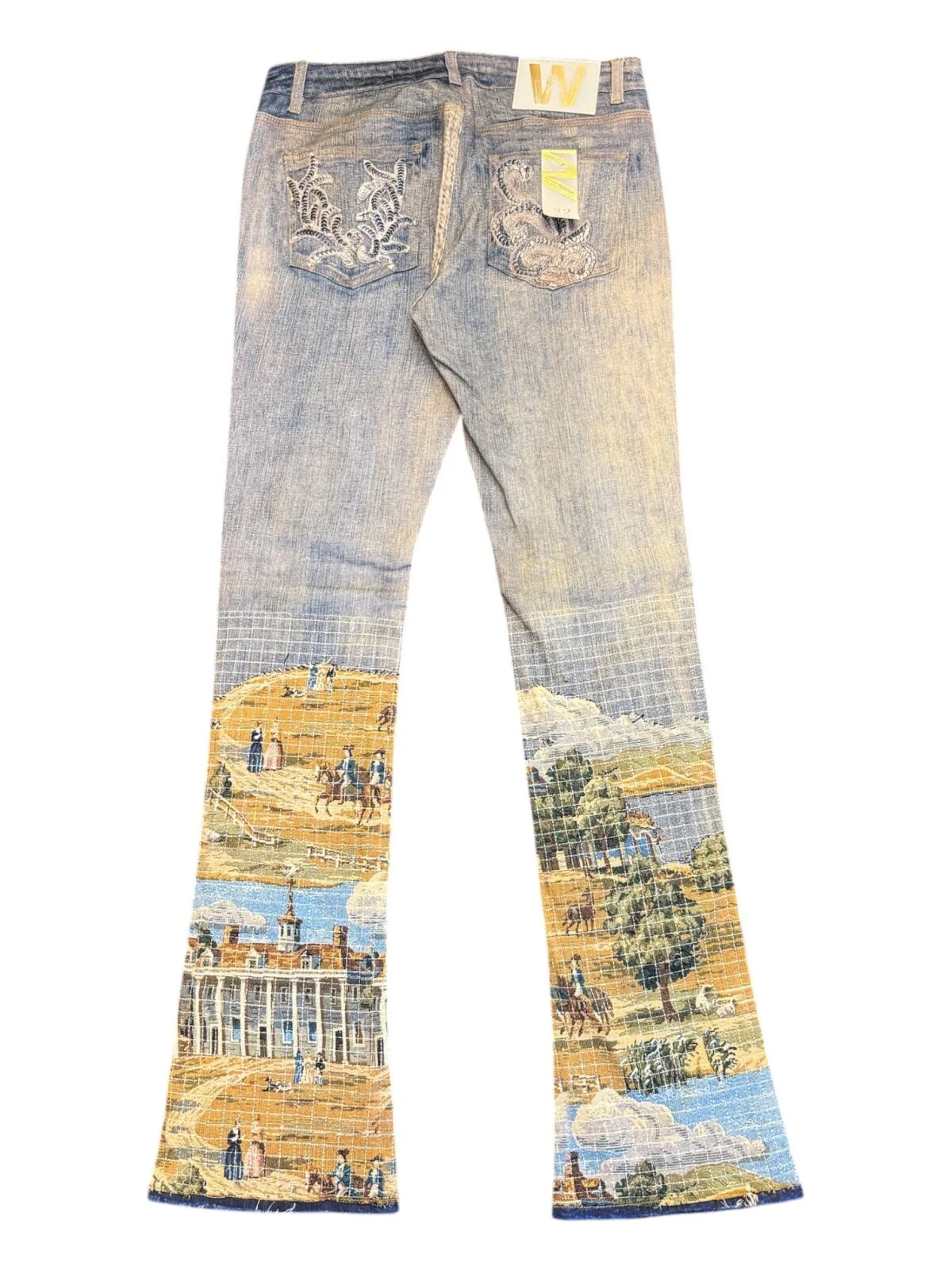 W by Waimea Men's Baroque Scenic Blue Stacked Fit Jean - Image 6