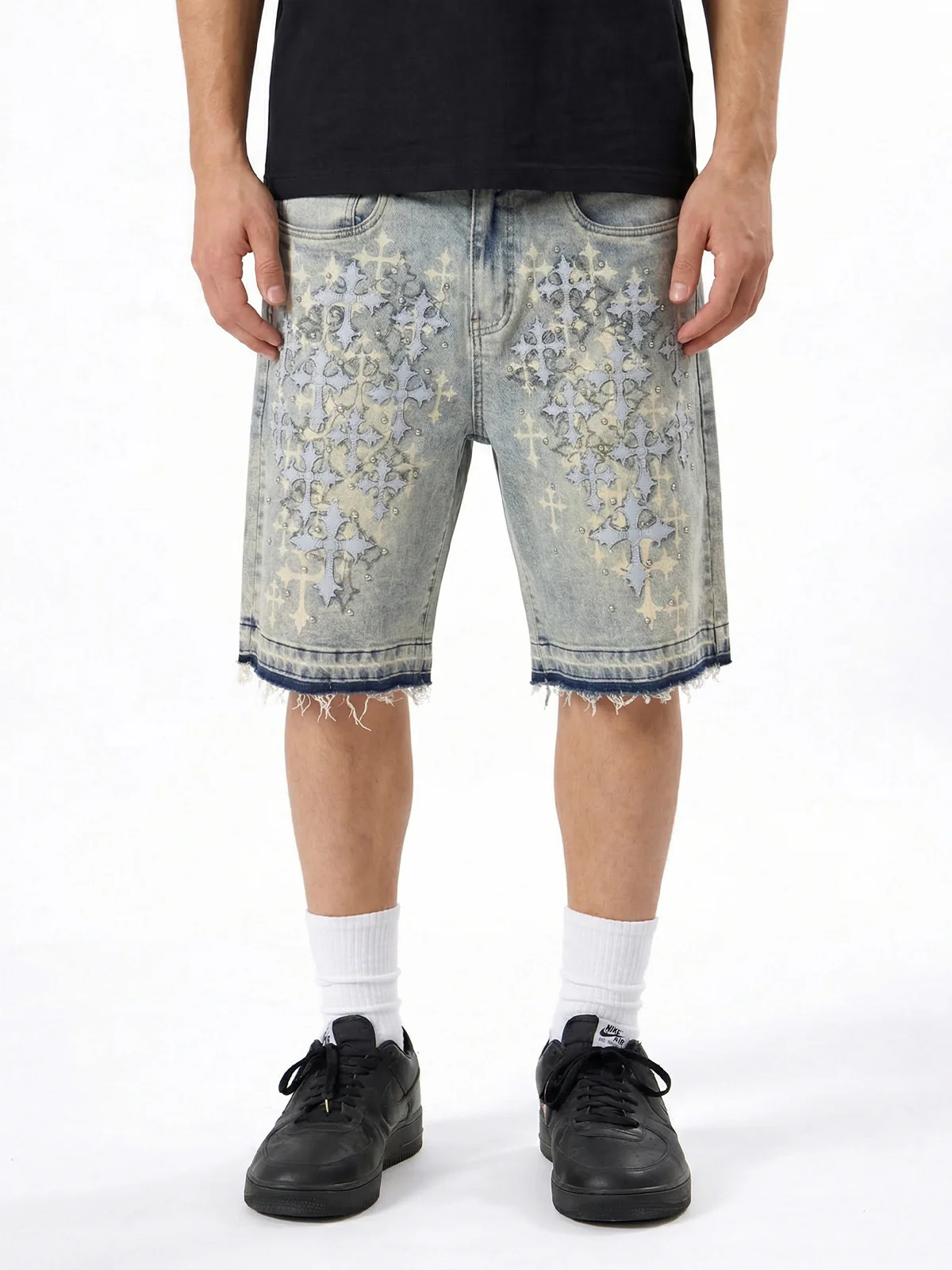 Waimea Men's PU Cross and Studded Denim Short - Image 3