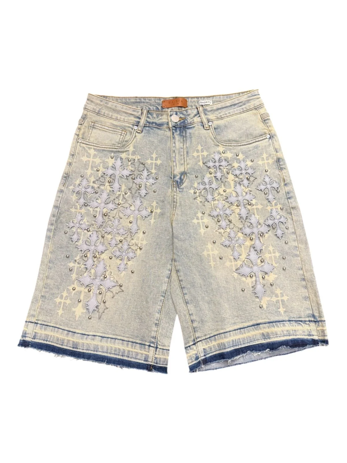 Waimea Men's PU Cross and Studded Denim Short - Image 7