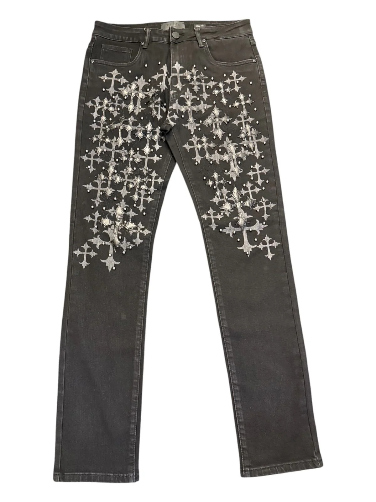 Waimea Men's Street Cross PU Studded Slim Fit Denim - Image 4