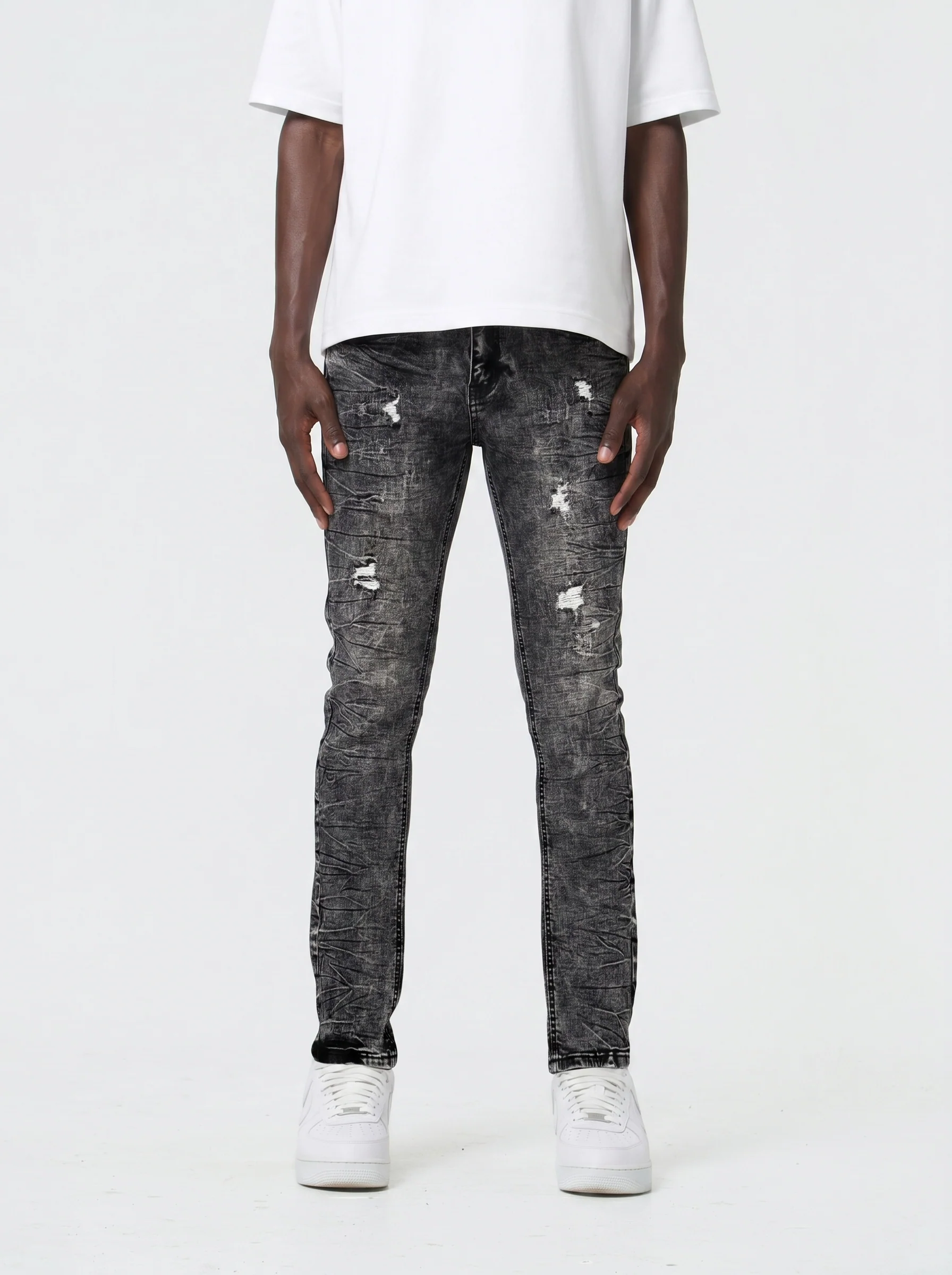Waimea Men's Skinny Jeans with Minimal Rips - Image 5