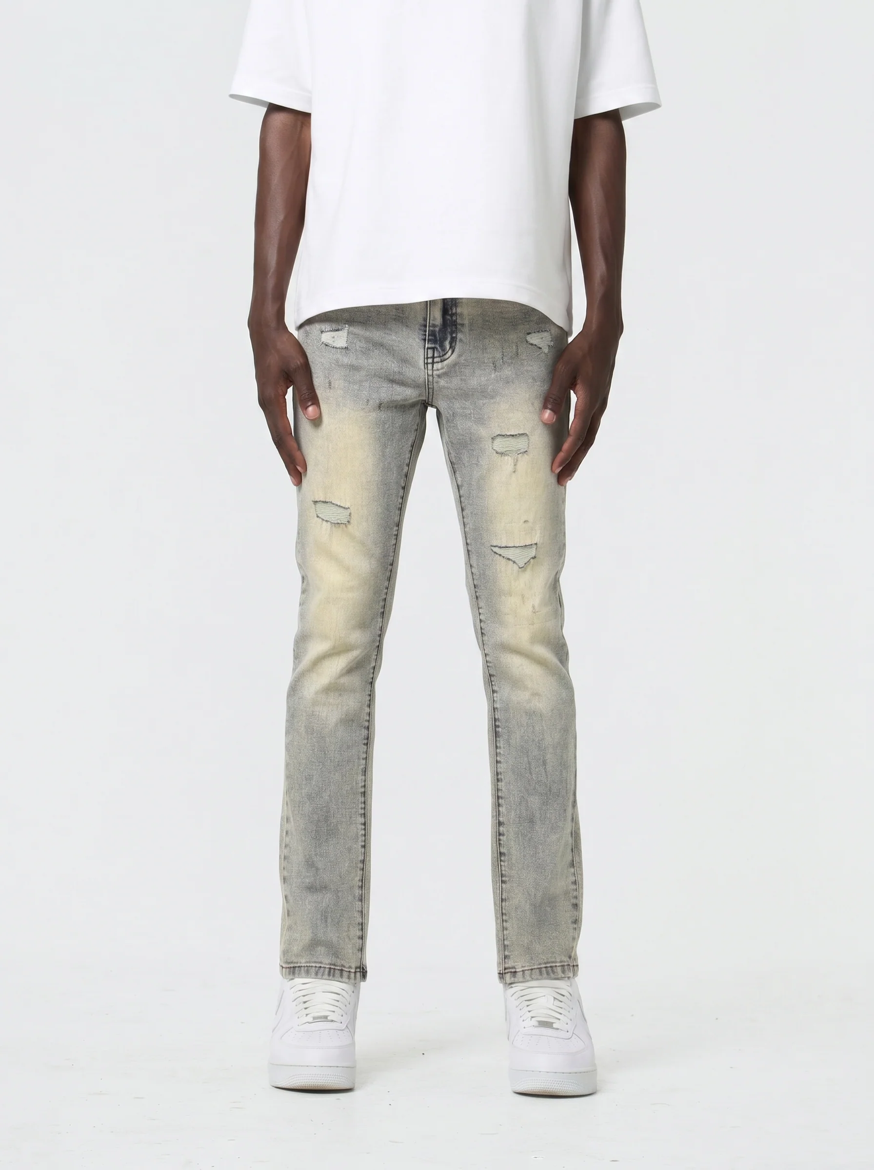 Waimea Men's Skinny Jeans with Minimal Rips - Image 7